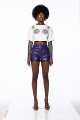 TURN THE BEAT AROUND CROPPED T SHIRT