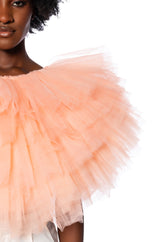 TURNING HEADS TEXTURED TULLE TOP