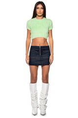 ULTRA FUZZY CROP SWEATER