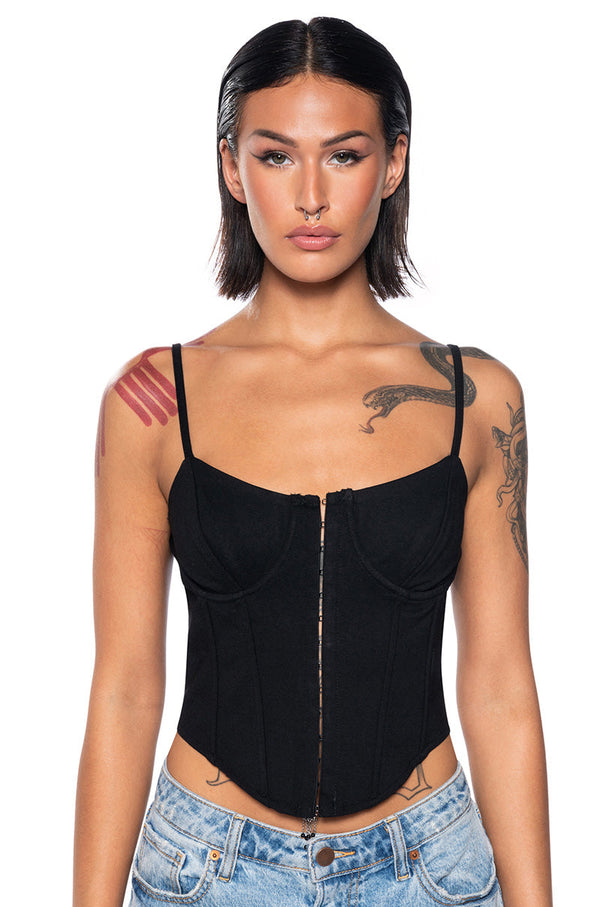 UNAPOLOGETIC KNIT CORSET TOP