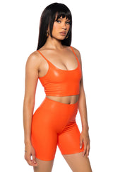 UNDENIABLE FIT CROPPED CAMI IN ORANGE