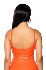 UNDENIABLE FIT CROPPED CAMI IN ORANGE