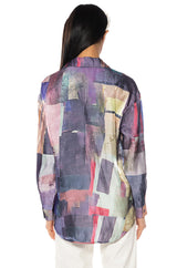 UNDER THE LIGHTS SATIN BUTTON DOWN
