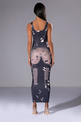 UNDER THE MICROSCOPE SLEEVELESS MAXI DRESS