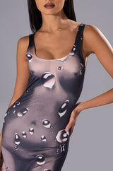 UNDER THE MICROSCOPE SLEEVELESS MAXI DRESS