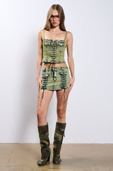 UNDONE DENIM MINI SKIRT