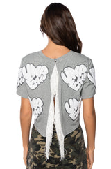 UNREAL FRINGE BACK DETAIL TSHIRT