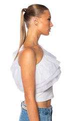 UP IN THE CLOUDS ONE SHOULDER TOP