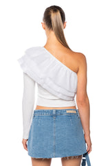 UP IN THE CLOUDS ONE SHOULDER TOP
