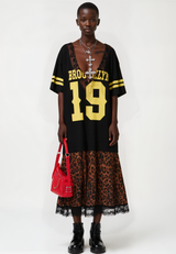 CITY GIRL LAYERED JERSEY MIDI DRESS