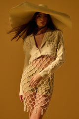 URSULA PEARL BEADED MIDI DRESS