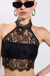 USED TO BE LACE HALTER TOP