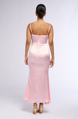 VA VA VOOM SATIN MAXI DRESS