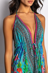 VACAY MODE HALTER TOP MAXI DRESS