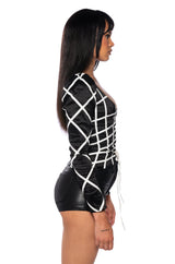 VALENTINA LACE UP LONG SLEEVE BLOUSE