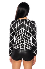 VALENTINA LACE UP LONG SLEEVE BLOUSE