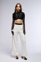 VARSITY LEAGUE STRIPED WOVEN ELASTIC TROUSER