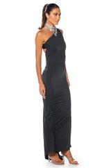 TAMMY BACKLESS RUCHED MAXI DRESS