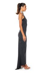 TAMMY BACKLESS RUCHED MAXI DRESS