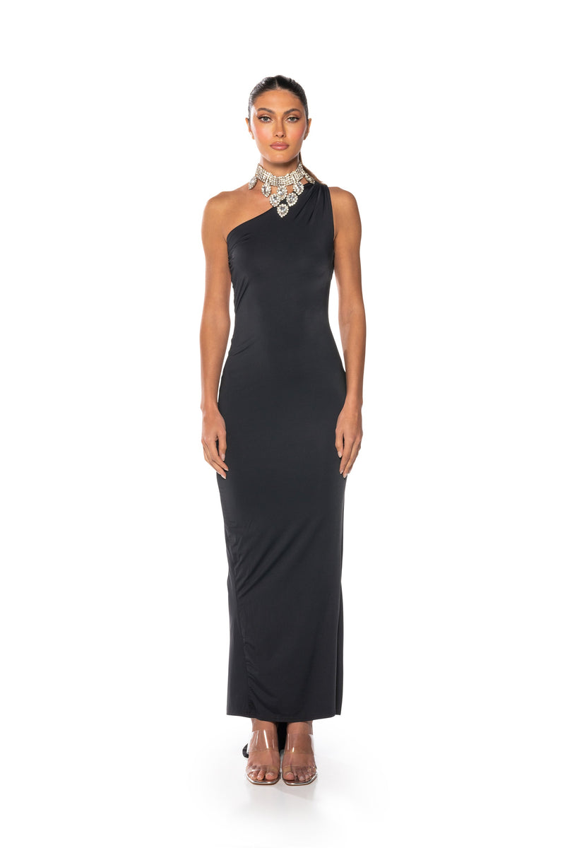 TAMMY BACKLESS RUCHED MAXI DRESS