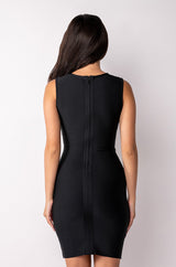 VIBIN' HALTER TOP BANDAGE DRESS