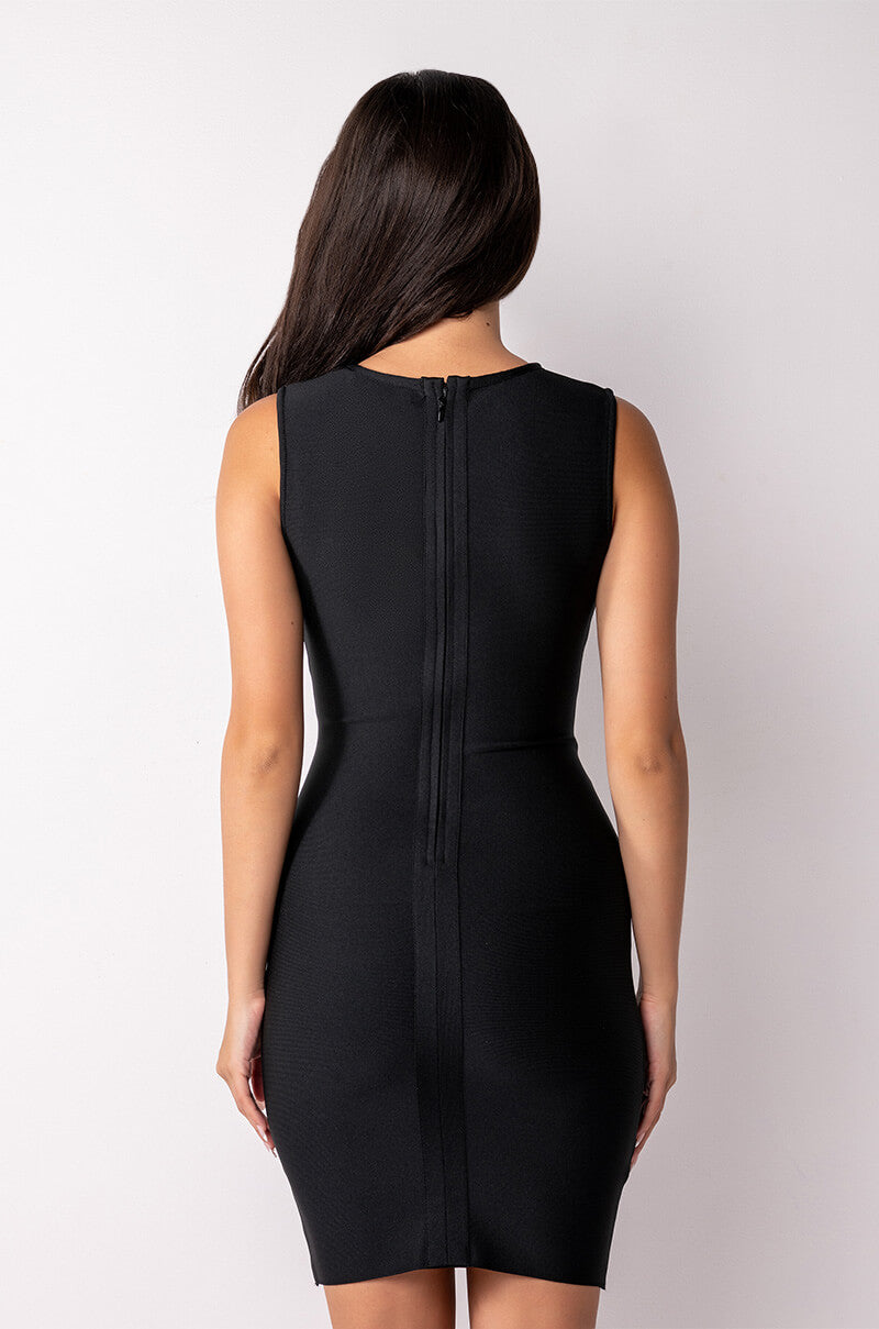 VIBIN' HALTER TOP BANDAGE DRESS