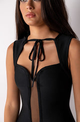 VIBIN' HALTER TOP BANDAGE DRESS