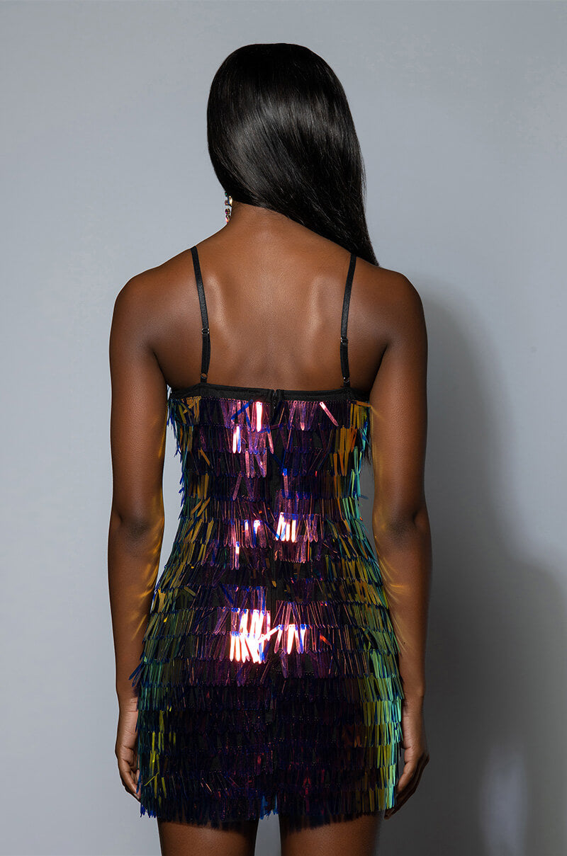 VIP SEQUIN SLEEVELESS MINI DRESS