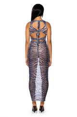 VISUALIZE ME MESH MAXI DRESS