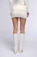 VIVI ZIP FRONT SWEATER KNIT MINI SKIRT