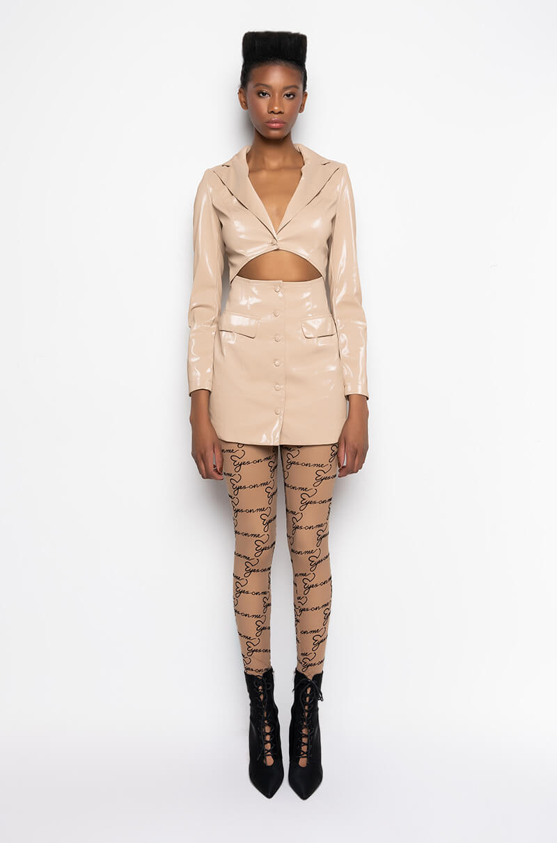 WAIT ON IT MINI DRESS WITH CUT OUT