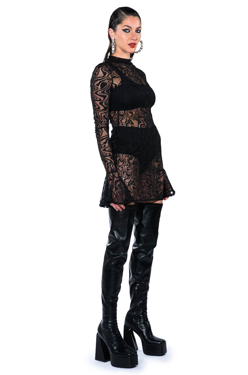 WAITING ON YOU SHEER MINI DRESS