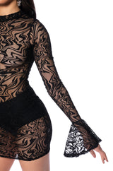 WAITING ON YOU SHEER MINI DRESS