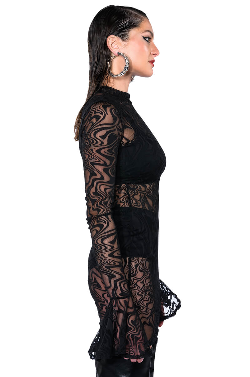 WAITING ON YOU SHEER MINI DRESS