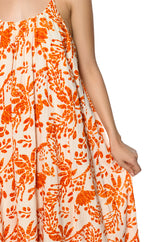 WALK ON THE BEACH PRINTED MAXI DRESS