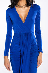 WALK THE WALK LONG SLEEVE MIDI DRESS