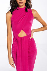 WALK THE WALK SLEEVELESS MIDI DRESS