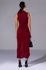 WALK THE WALK SLEEVELESS MIDI DRESS
