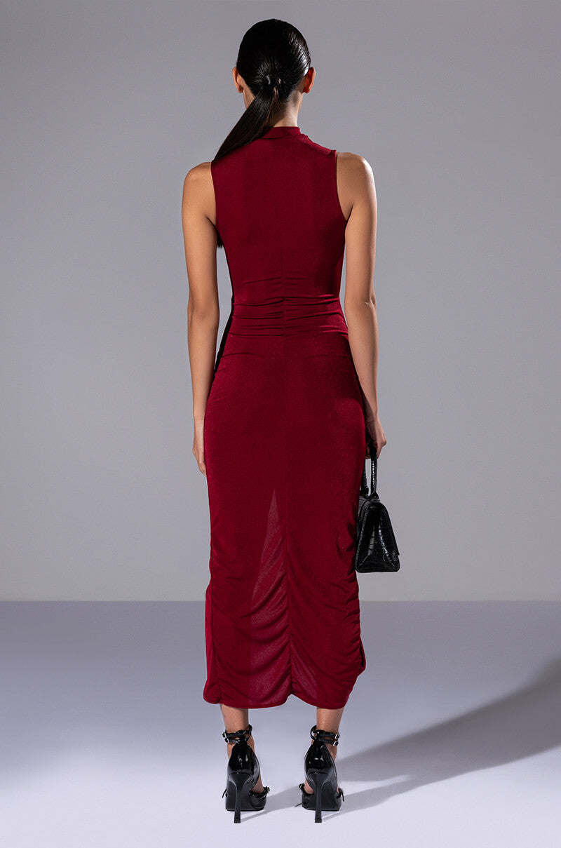 WALK THE WALK SLEEVELESS MIDI DRESS