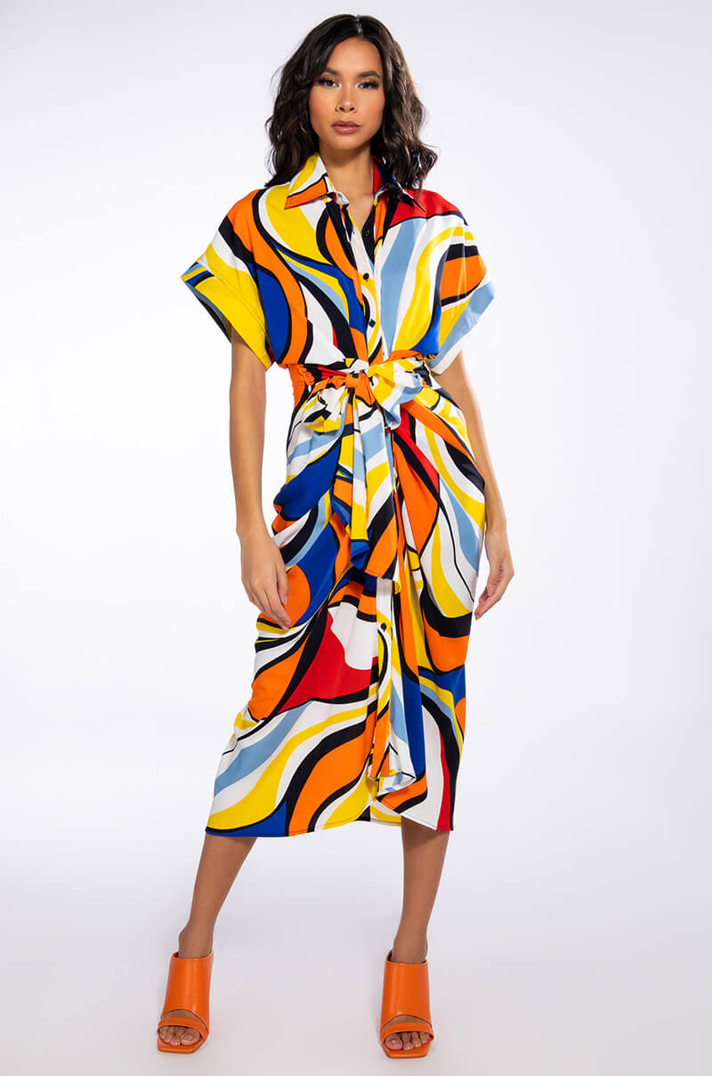 WALK WITH ME COLLARED BUTTON DOWN DRESS