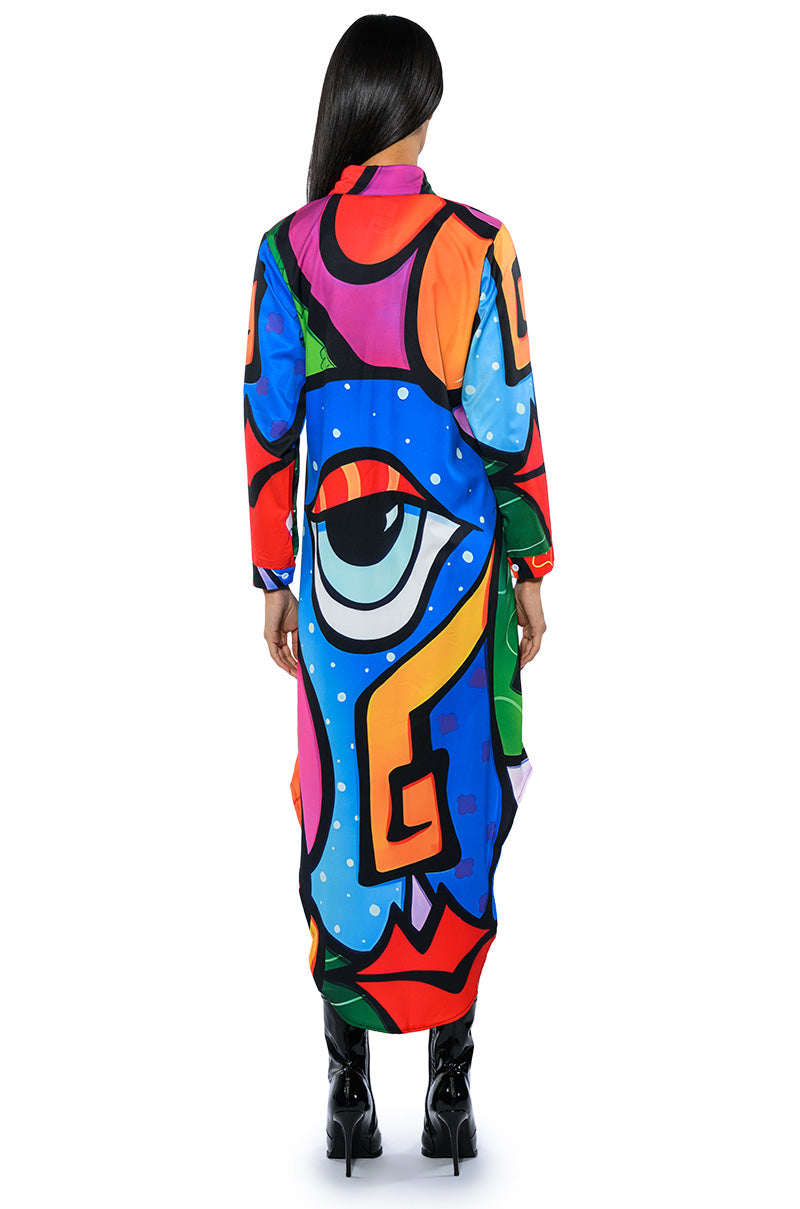 WANDERLUST BUTTON DOWN MAXI DRESS