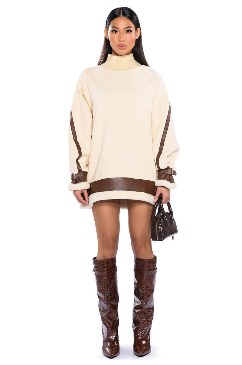 WASTE MY TIME PULL OVER MINI DRESS