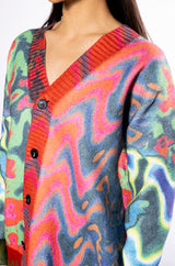 WAVY BABY COLORFUL SWEATER CARDIGAN