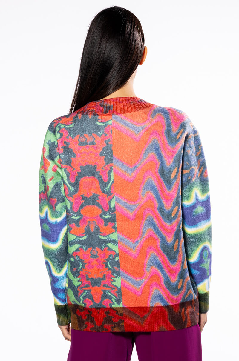 WAVY BABY COLORFUL SWEATER CARDIGAN