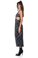 WAVY BABY STRAPLESS MIDI DRESS