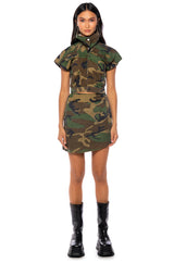 WE RIDE CAMO TOP AND SKIRT SET