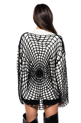 WEAVE MY OWN WEB CREWNECK SWEATER