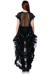 WEDNESDAY LAYERED TULLE SHORT SLEEVE BLOUSE