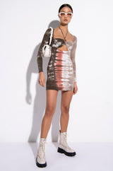 WHAT SHE WANTS TIE DYE MINI DRESS