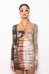 WHAT SHE WANTS TIE DYE MINI DRESS